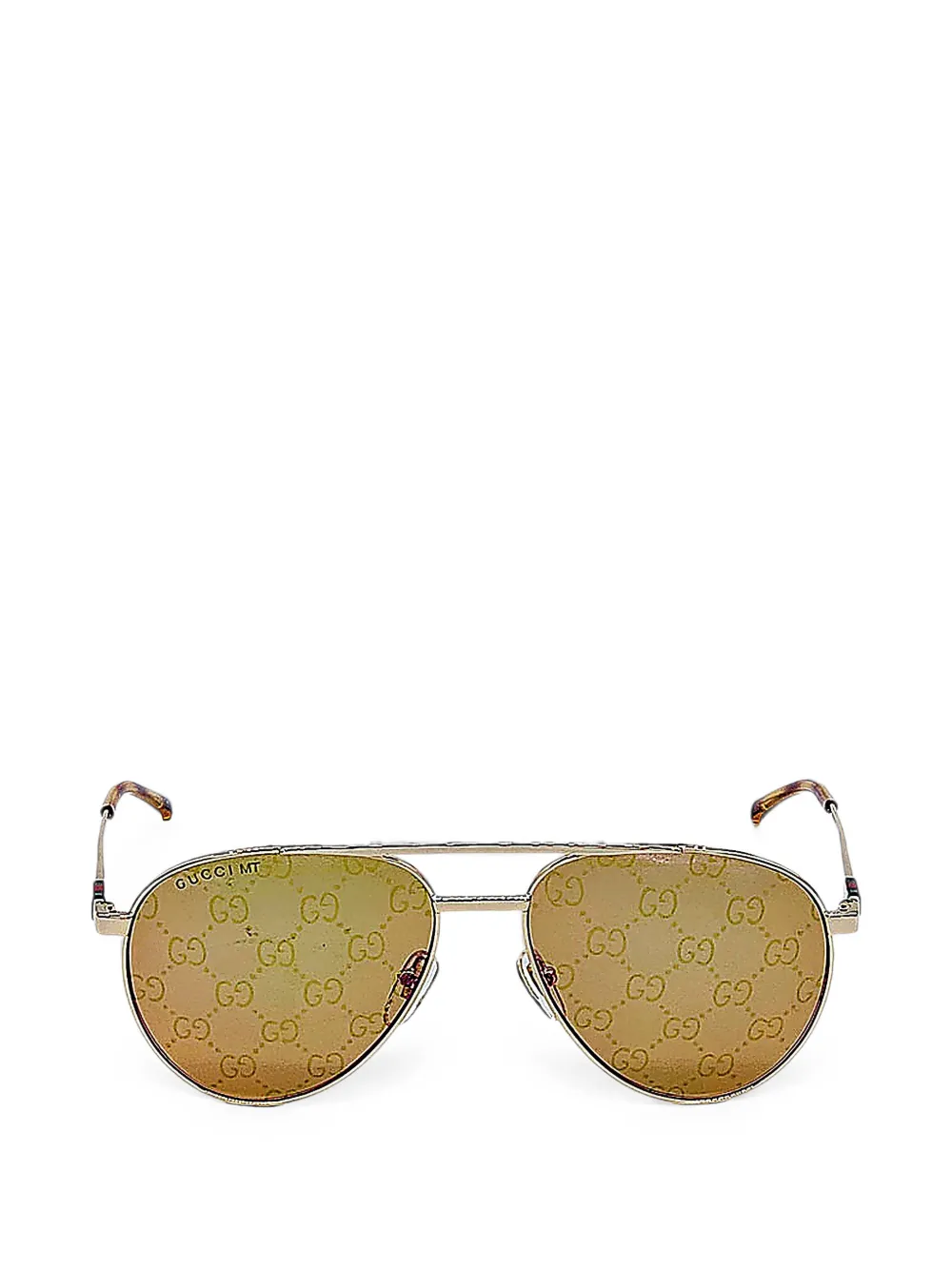 Gucci Eyewear GG monogram pilot-frame sunglasses - Oro