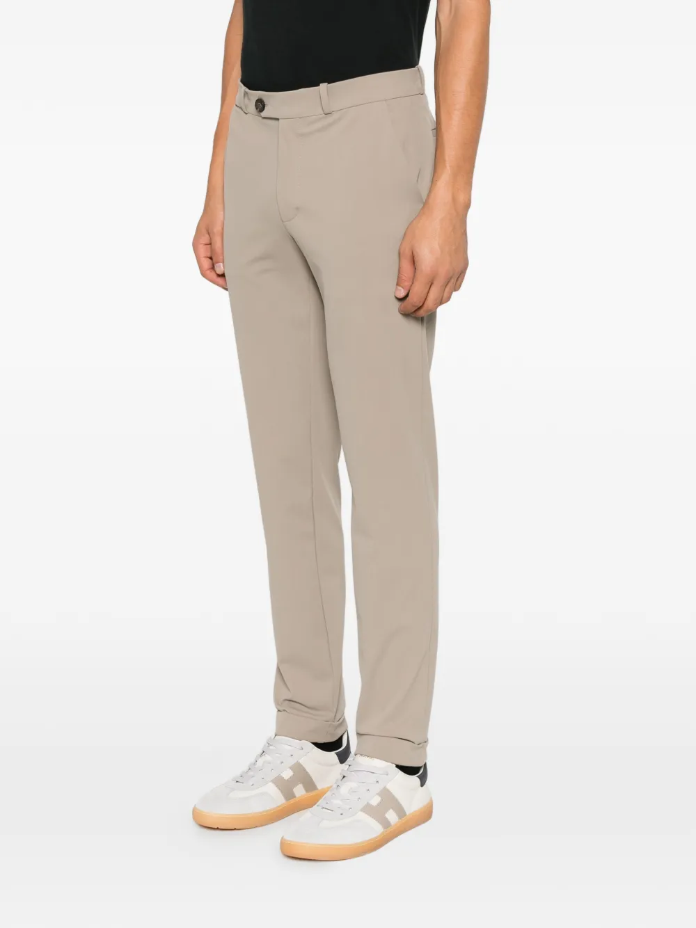 RRD Surflex logo-patch straight-leg chino trousers Grijs