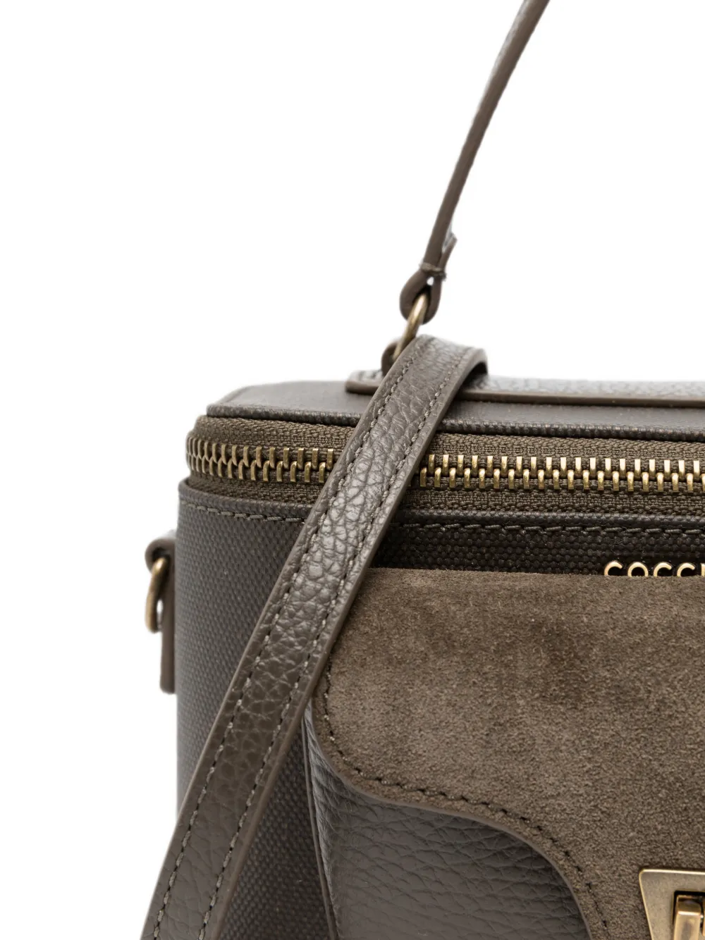 Coccinelle Beat Generation shopper met vlakken en logoprint Bruin