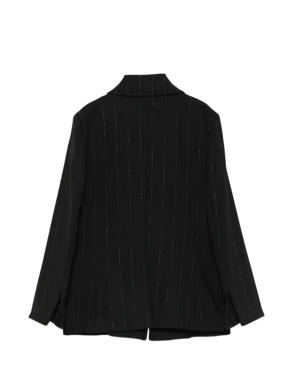 Seventy pinstripe-print chest-pocket jacket Zwart