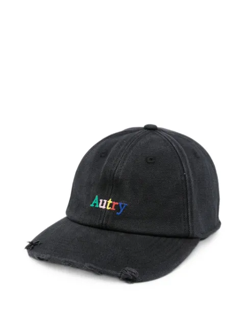 Autry distressed logo-embroidered baseball cap