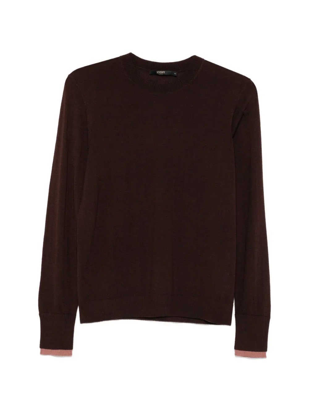 Seventy crew-neck wool sweater - Marrone