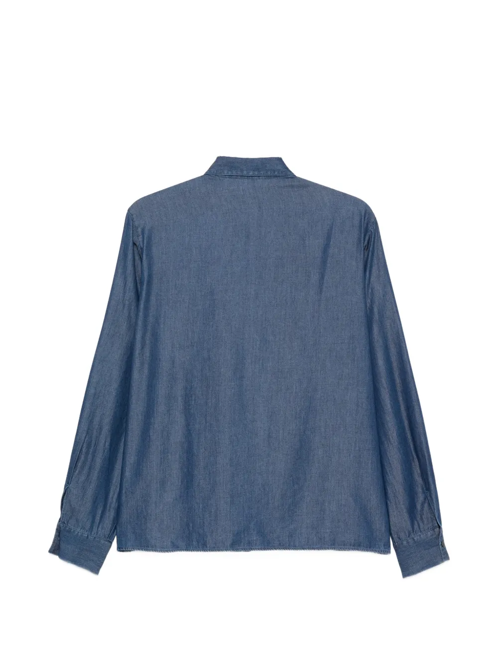 Xacus Beth blouse met ruches en lange mouwen Blauw