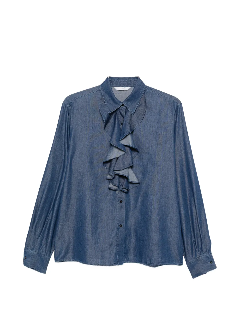 Xacus Beth ruffled long-sleeve shirt - Blau