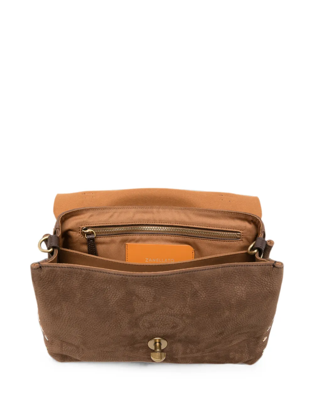 Zanellato Kleine Postina nubuck leren shopper Bruin