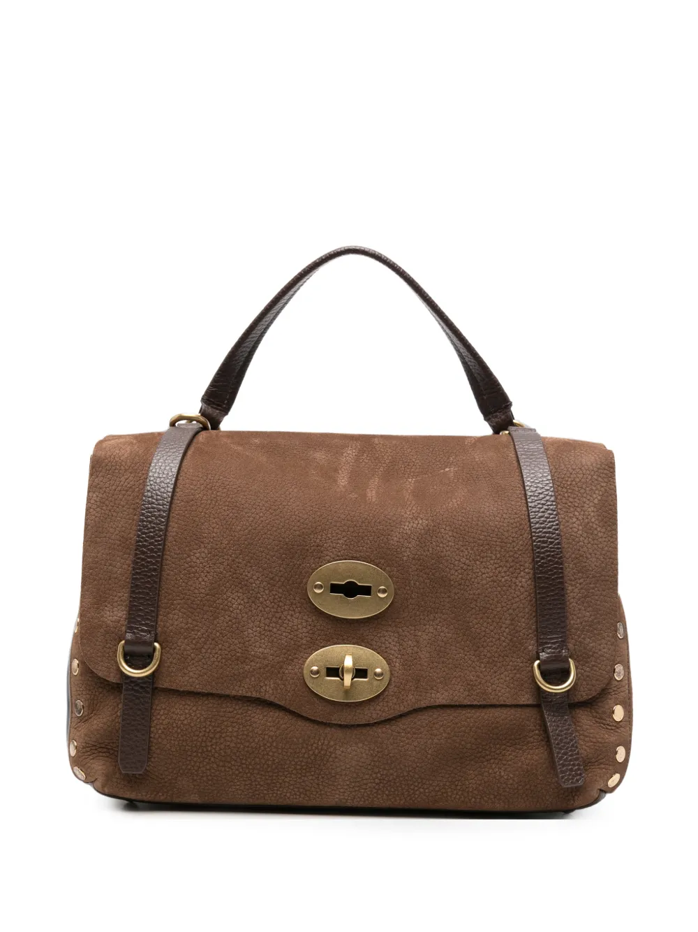 Zanellato small Postina nubuck-leather tote bag - Braun