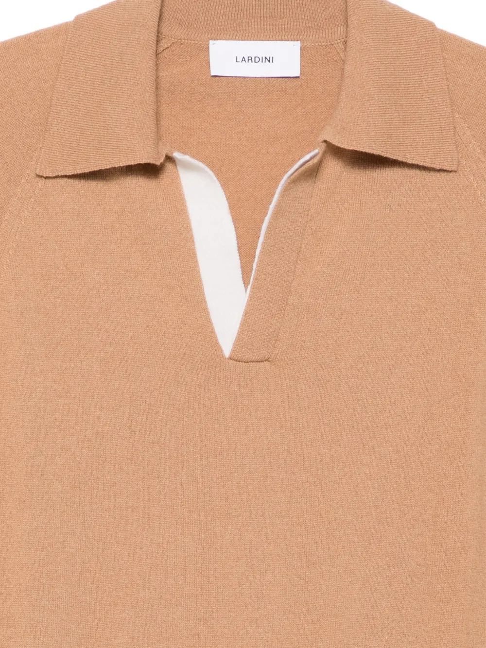 Lardini Trui met contrasterende afwerking en raglan mouwen Beige