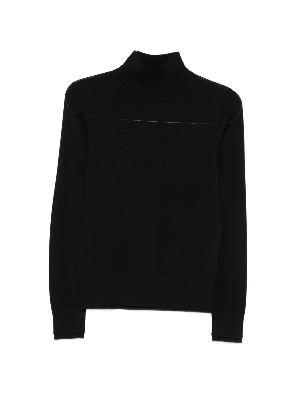 Seventy high-neck fine-knit sweater - Blau