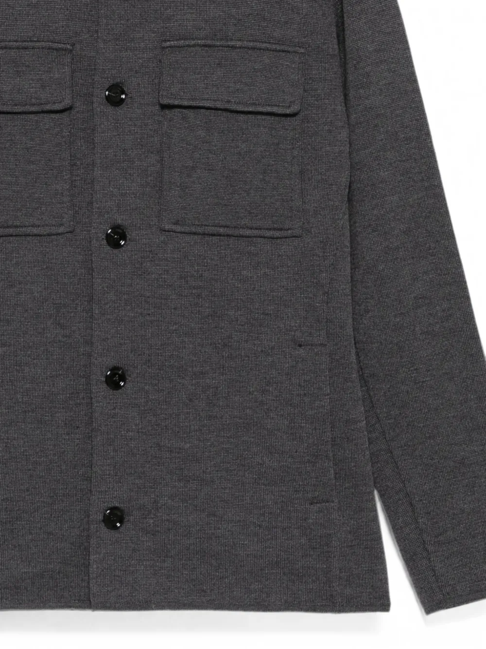 Lardini Button-up vest met klepzak Grijs