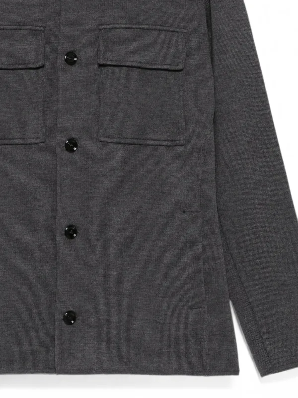 LARDINI 48 チャコールグレー Lardini flap-pocket button-up Cardigan | Grey | FARFETCH