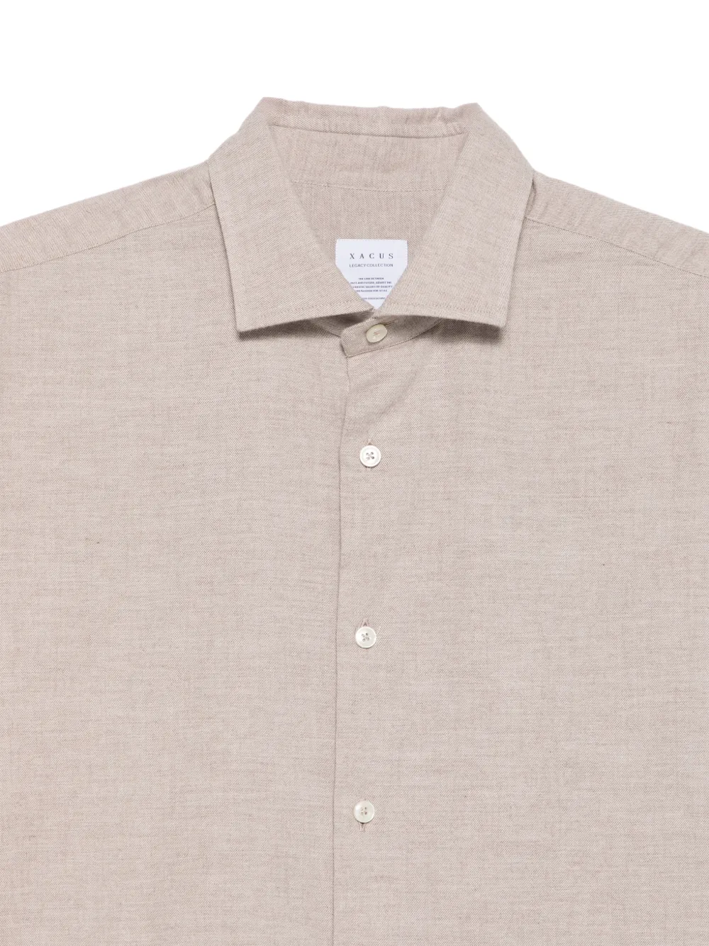 Xacus Legacy overhemd van katoenen flanel Beige