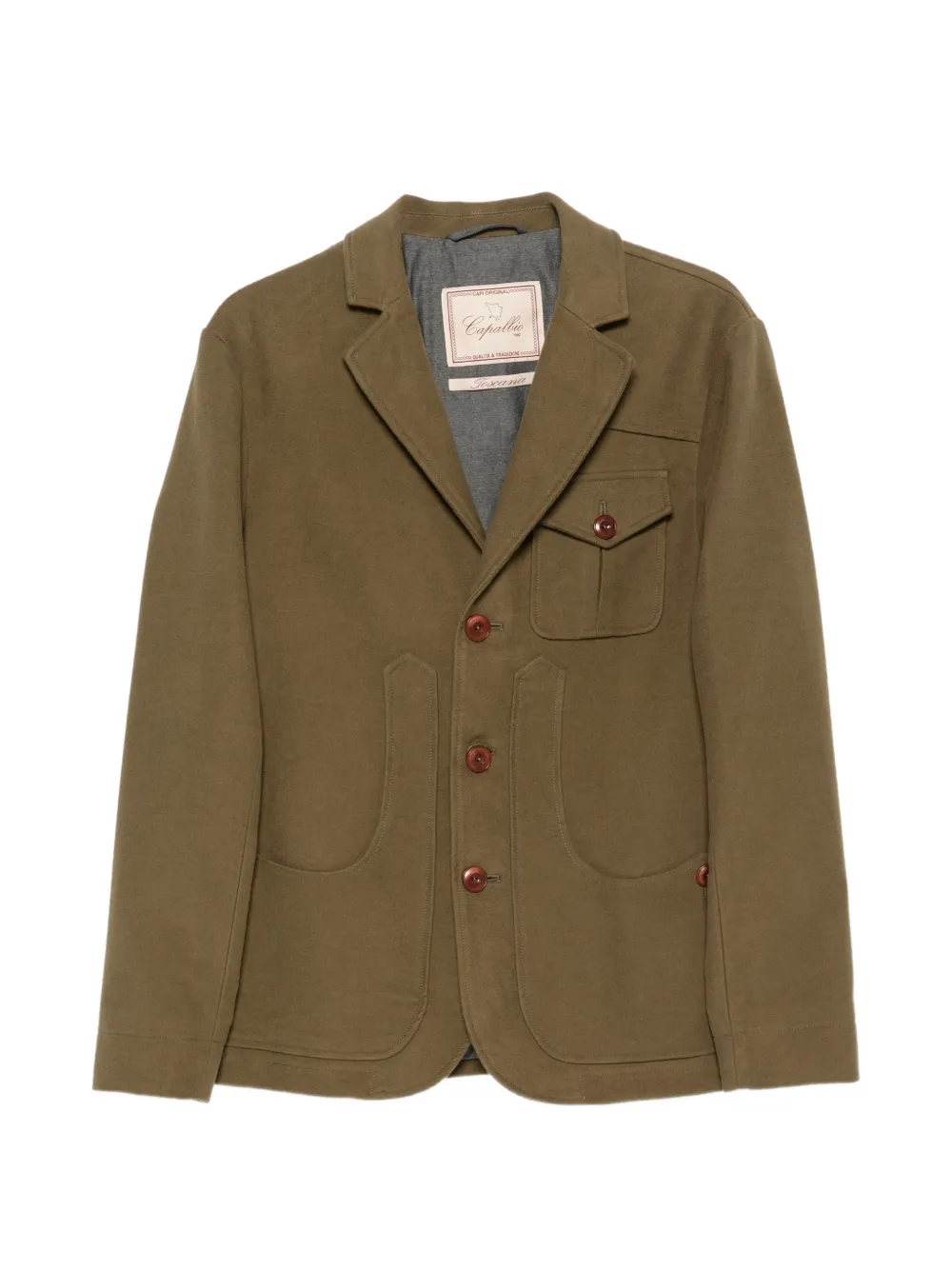 CAPALBIO Maremmana button-fastening blazer - Green