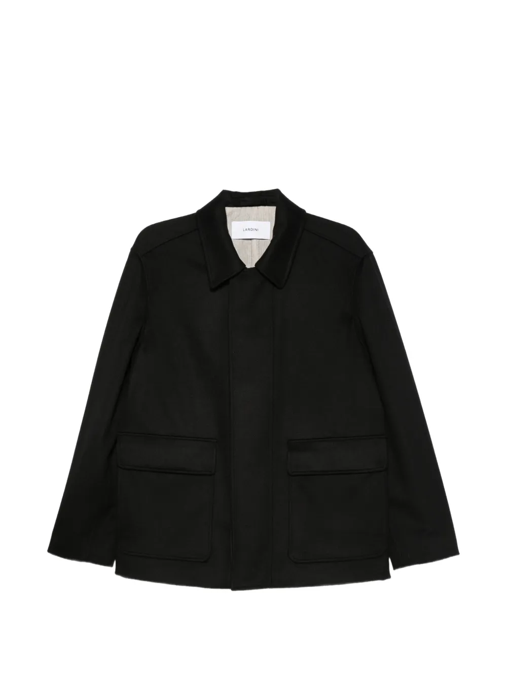 Lardini wool flap-pocket jacket - Schwarz