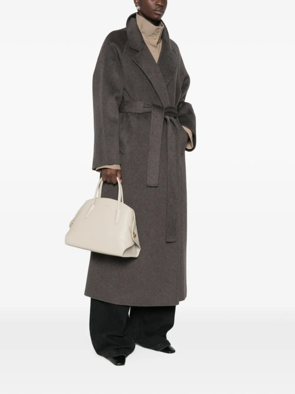 Coccinelle Leren schoudertas Beige