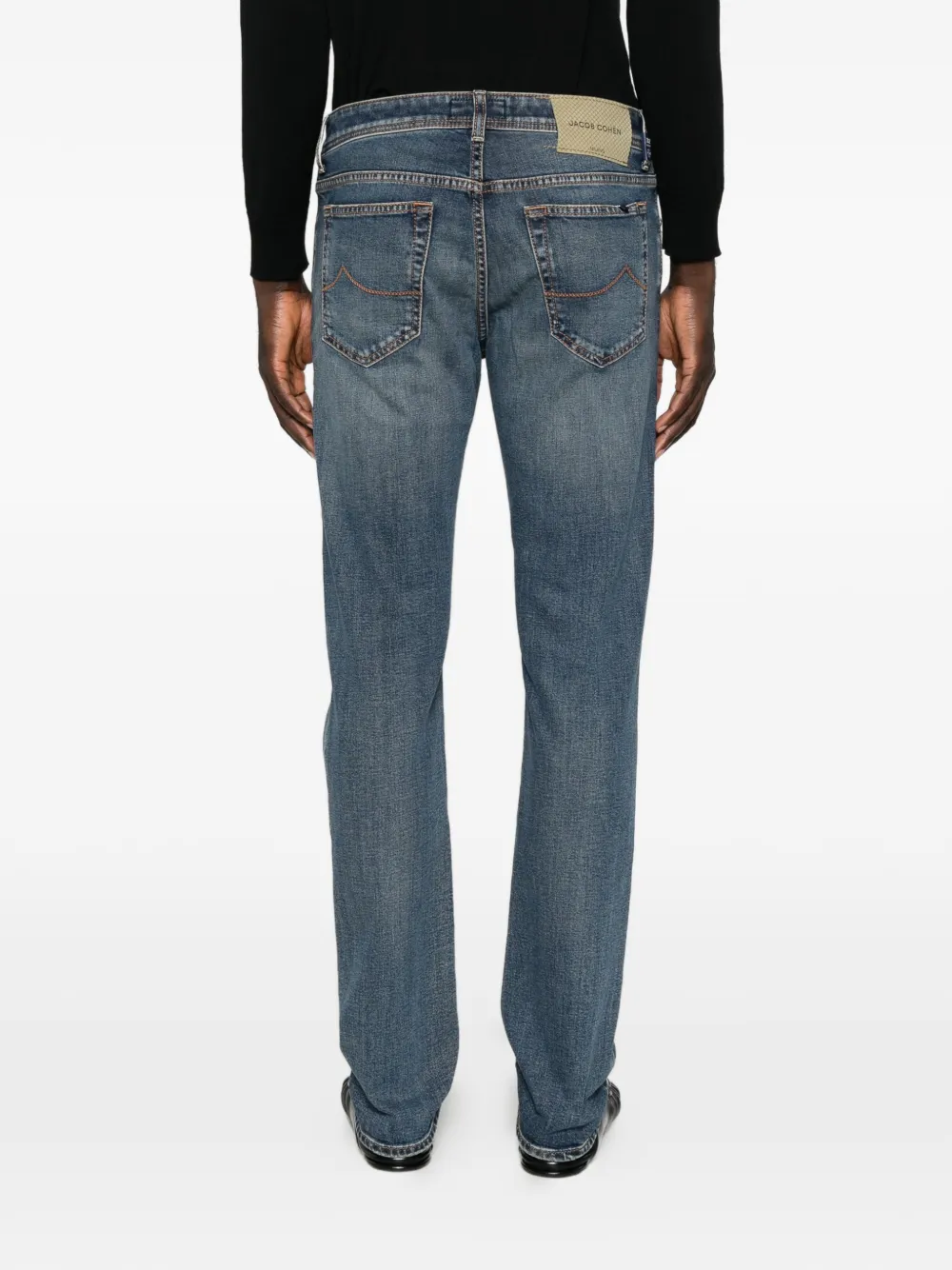 Jacob Cohën Straight jeans met vervaagd effect Blauw