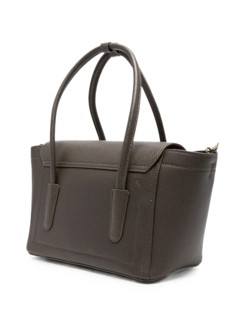 Coccinelle Shopper van bewerkt leer met ketting detail Groen