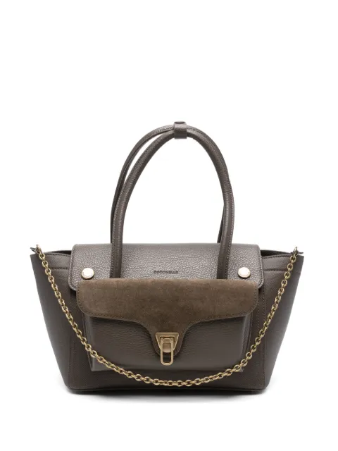 Coccinelle grainy-leather chain-detail tote bag