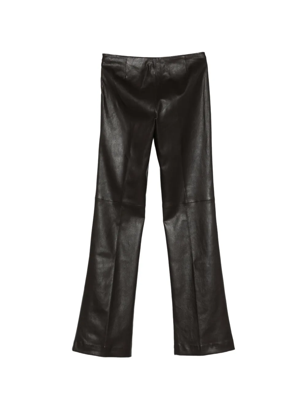 Seventy Leren broek met vlakken Bruin