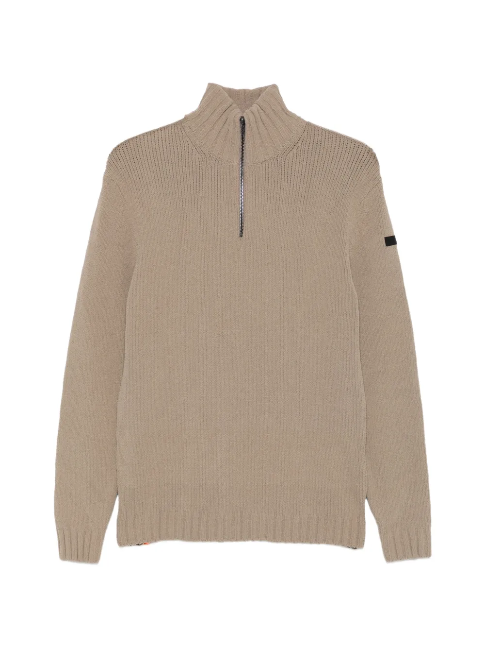 RRD ribbed-knit quarter-zip sweater Grijs