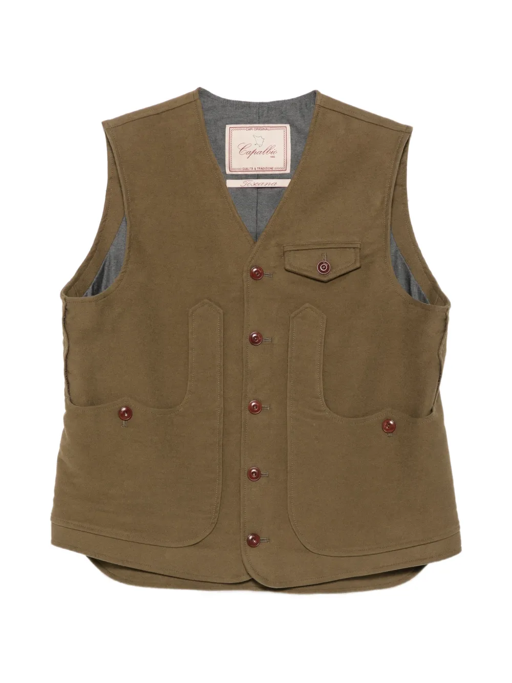 CAPALBIO Arno S button-up waistcoat - Green