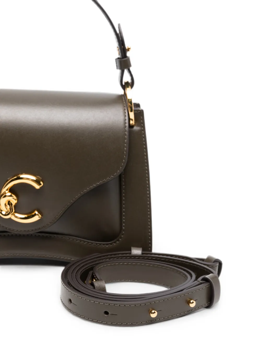 Coccinelle Shopper met logoplakkaat Groen