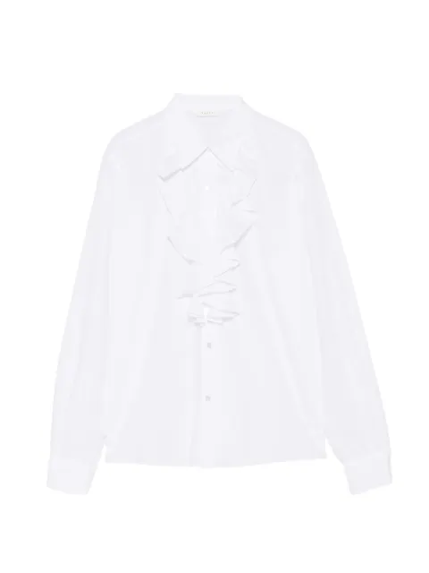 Xacus ruffled long-sleeve shirt