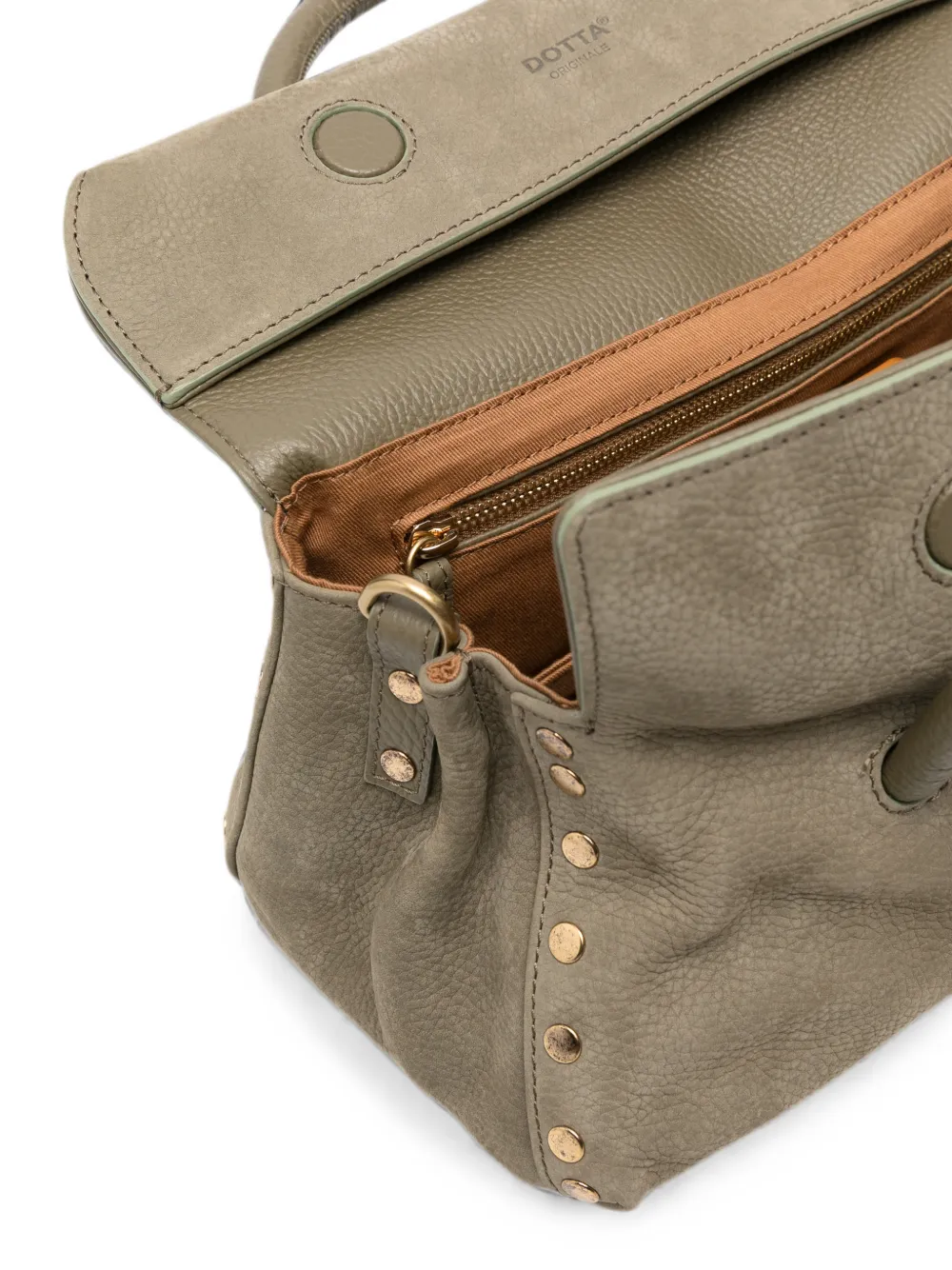 Zanellato Kleine Dotta nubuck leren shopper Groen