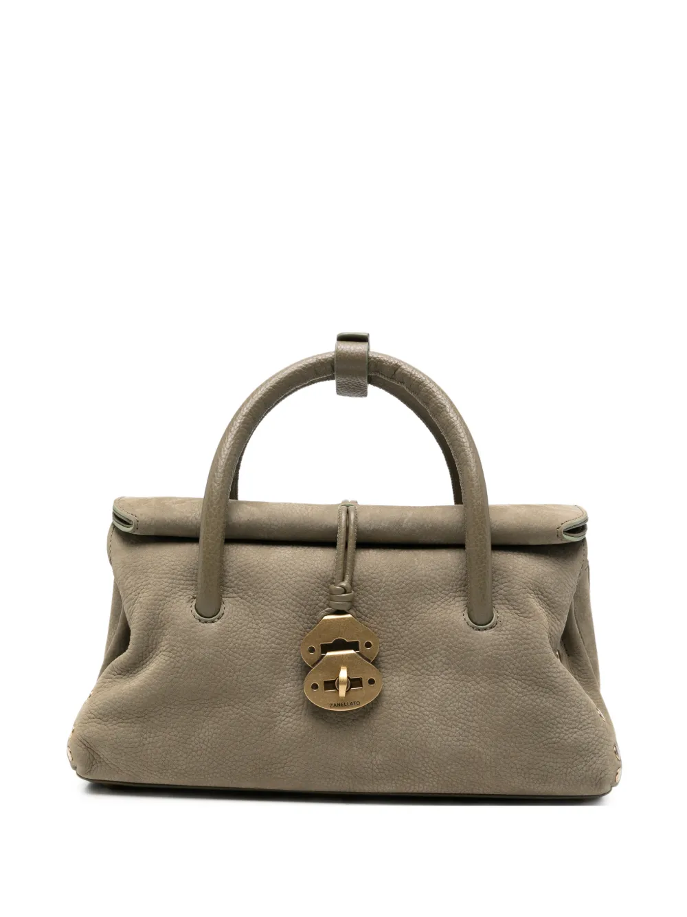 Zanellato Kleine Dotta nubuck leren shopper Groen
