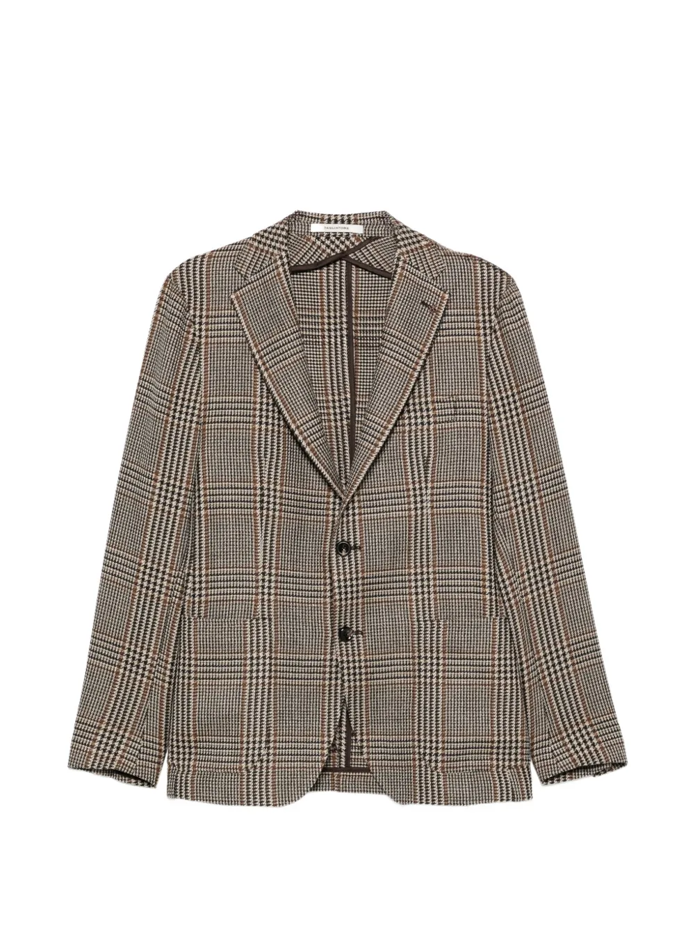 Tagliatore Prince of Wales check wool blazer Grijs