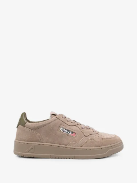 Autry perforated logo-patch sneakers
