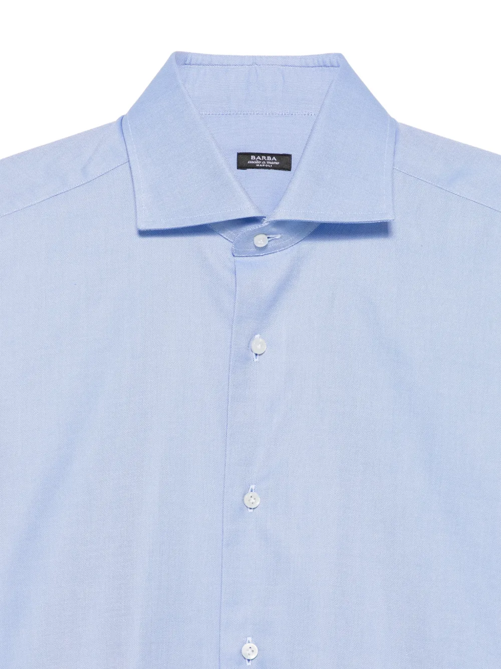 Barba long-sleeve cotton shirt Blauw
