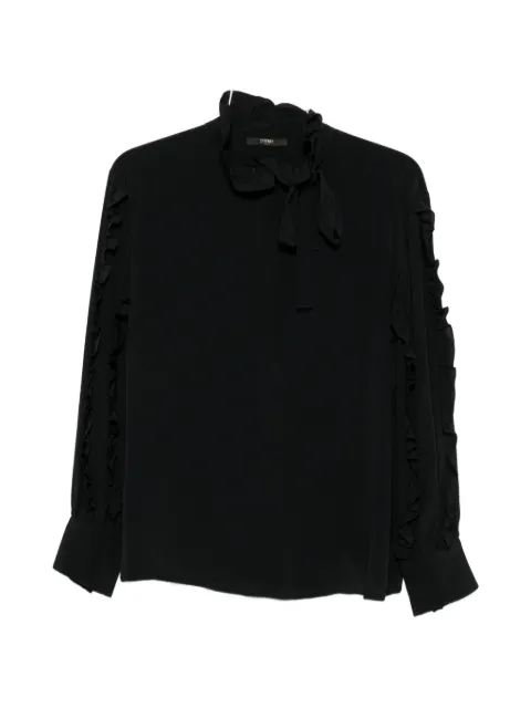 Seventy ruffle-trim pussy-bow blouse