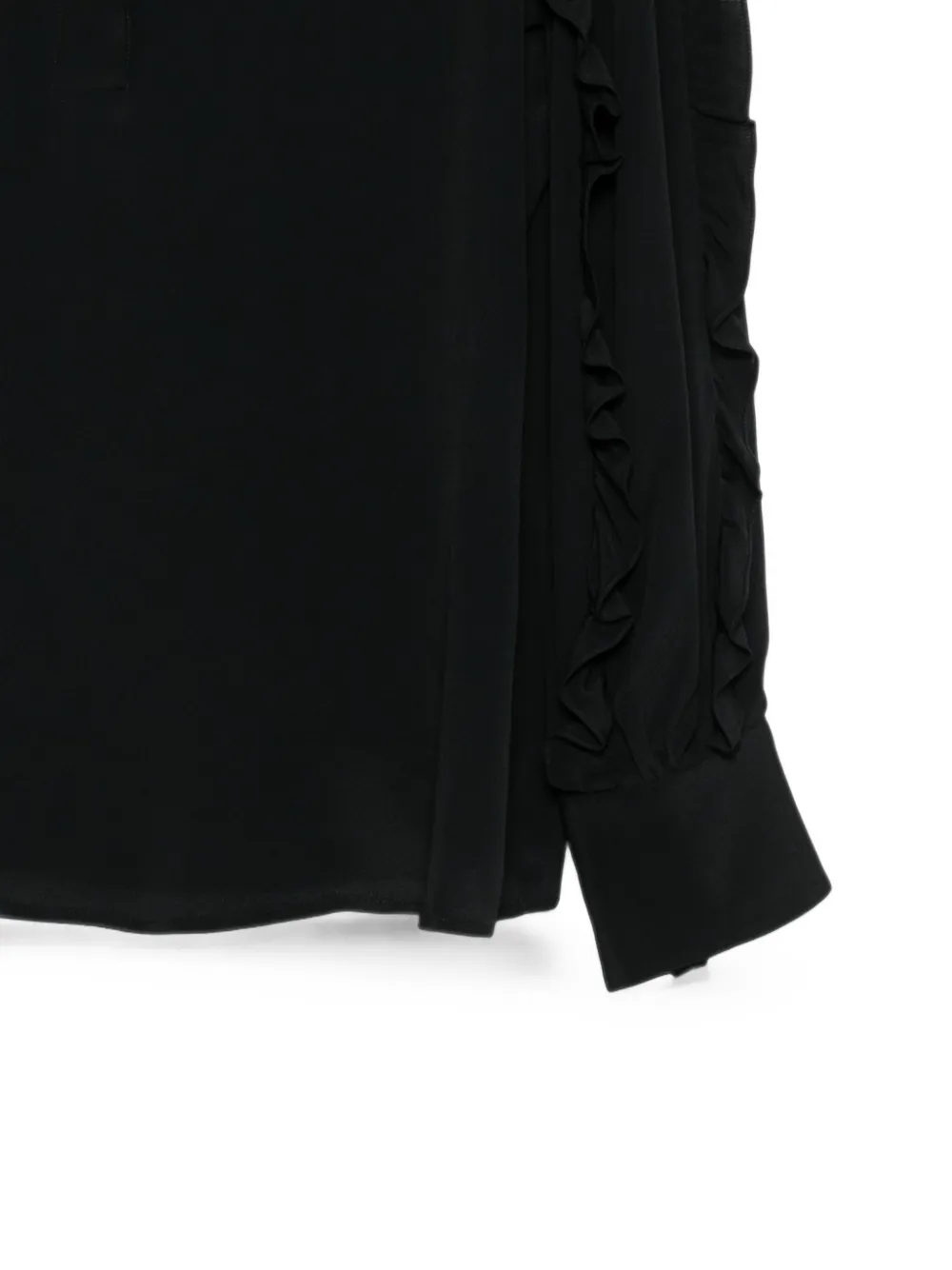 Seventy Blouse met ruches en strik Zwart