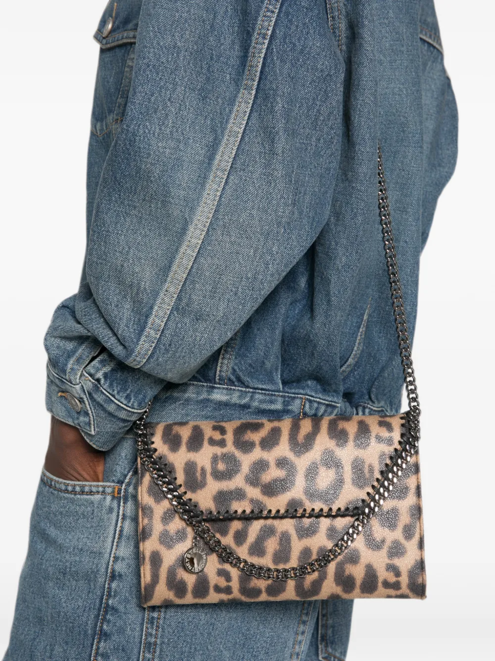 Stella McCartney Falabella schoudertas met luipaardprint Beige