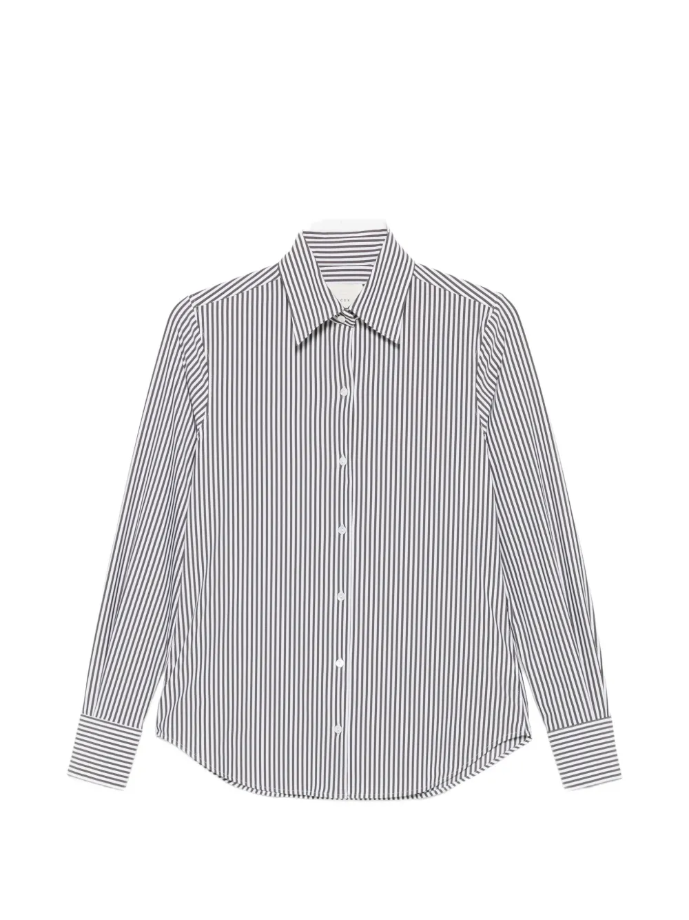 Xacus vertical-stripe long-sleeve shirt Wit