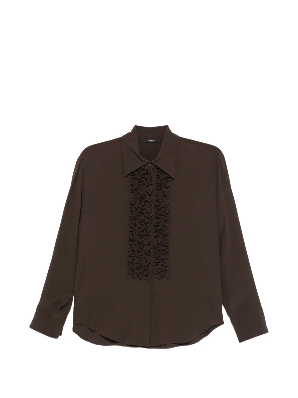 Seventy chemise à bord volanté - Marron