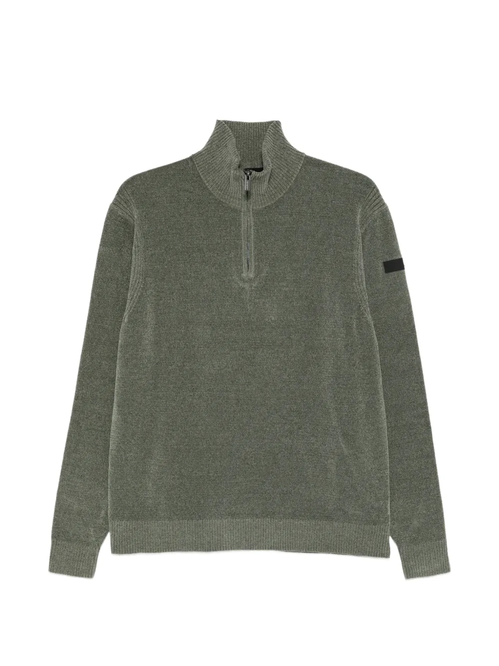 RRD quarter-zip chenille-effect sweater Groen