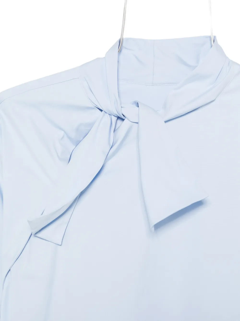 Xacus Tansi blouse met strik en lange mouwen Blauw