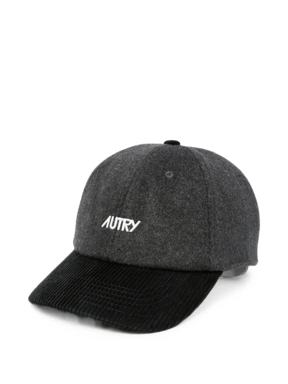 Autry logo-embroidered corduroy-brim cap - Grigio
