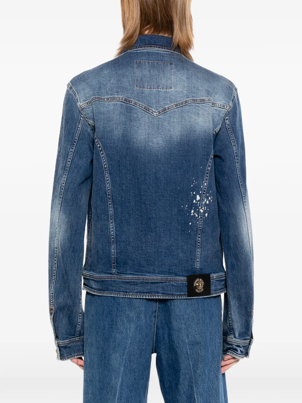 Versace Jeans Couture ペイント デニムジャケット | ブルー | FARFETCH JP