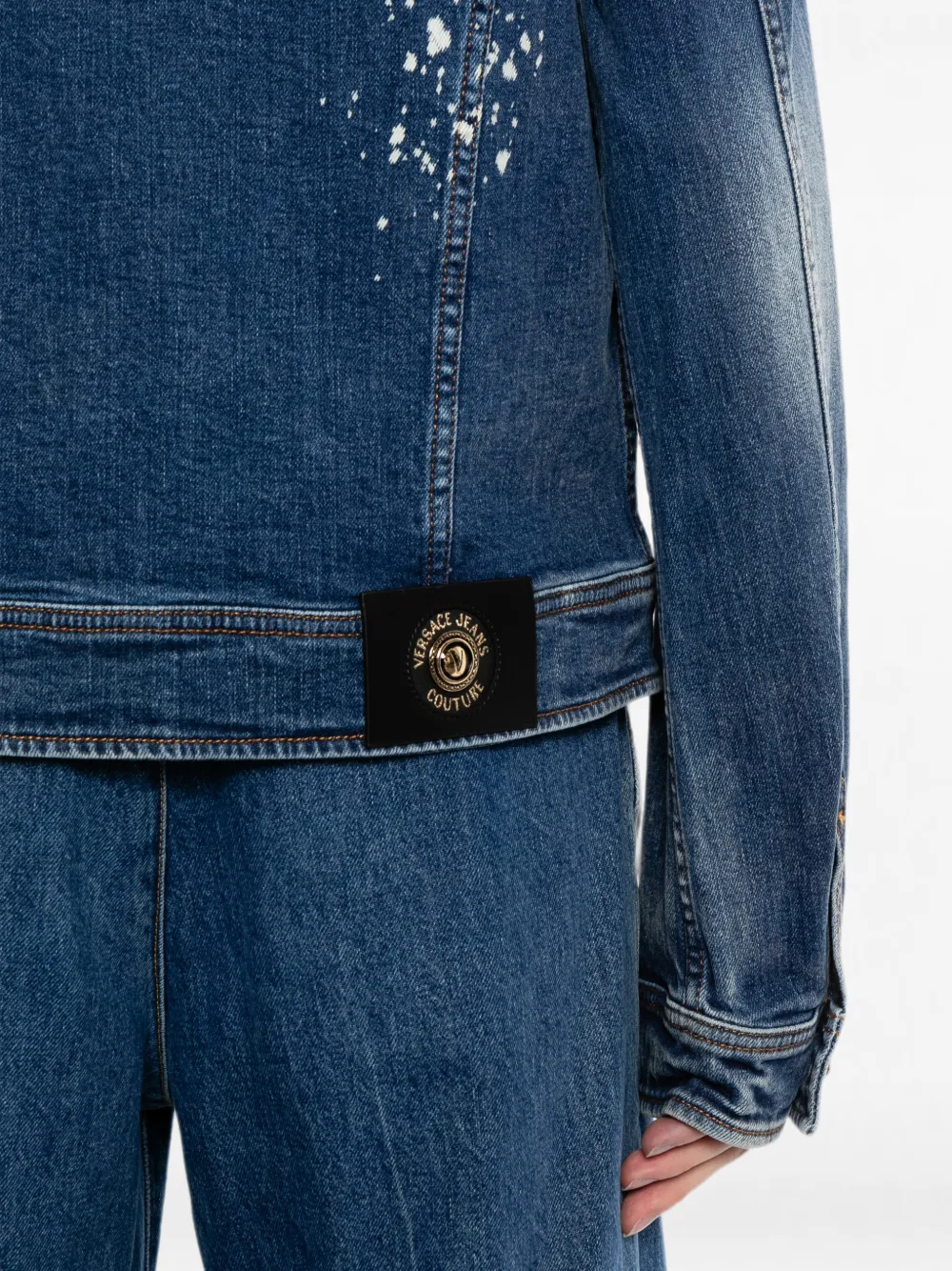 Versace Jeans Couture ペイント デニムジャケット | ブルー | FARFETCH JP