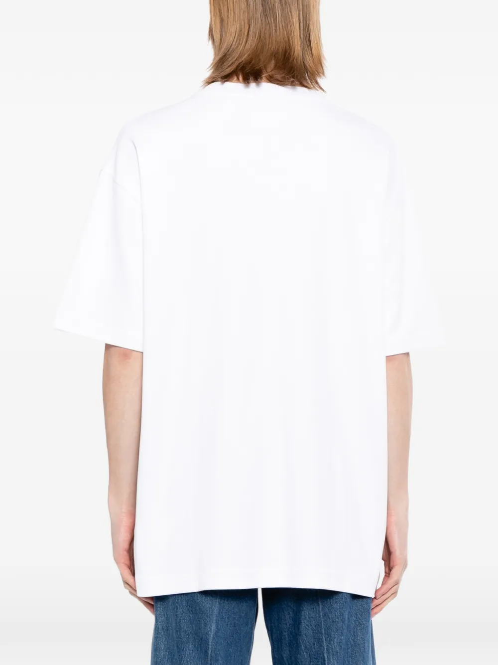 Versace Jeans Couture Katoenen T-shirt met logoprint Wit