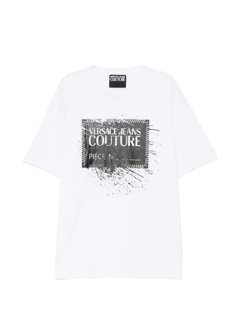 Versace Jeans Couture playera de algodón con logo estampado