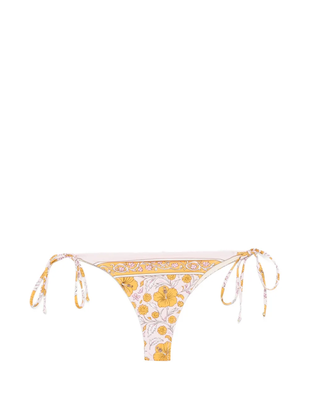 Mc2 Saint Barth Marielle Floral-print Side-tie Bikini Bottoms In Multi