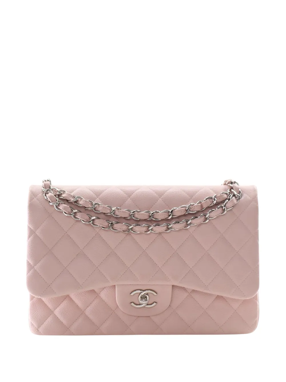CHANEL Pre-Owned 2013-2014 Jumbo Classic Caviar Double Flap shoulder bag - Rosa