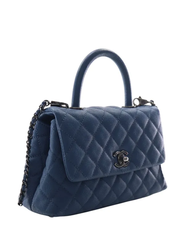 CHANEL Pre-Owned 2016-2017 ココマーク キルティング キャビア トップ