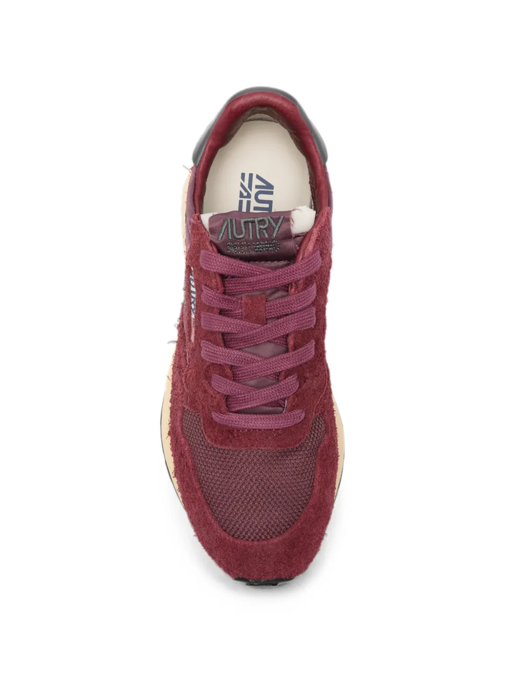 Autry Reelwind suede-panelled logo-patch sneakers Rood
