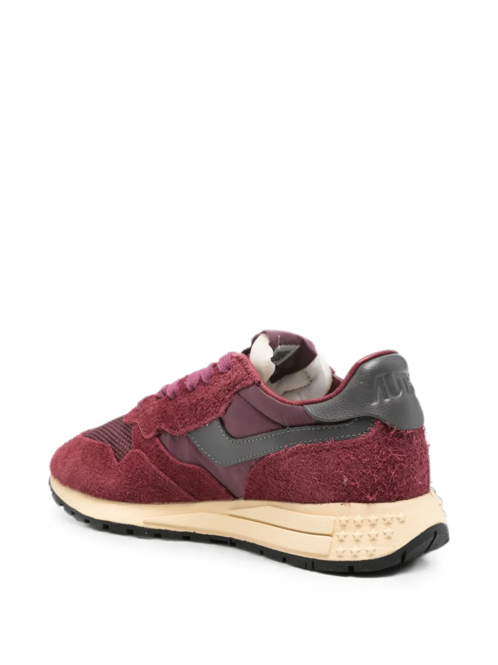 Autry Reelwind suede-panelled logo-patch sneakers Rood