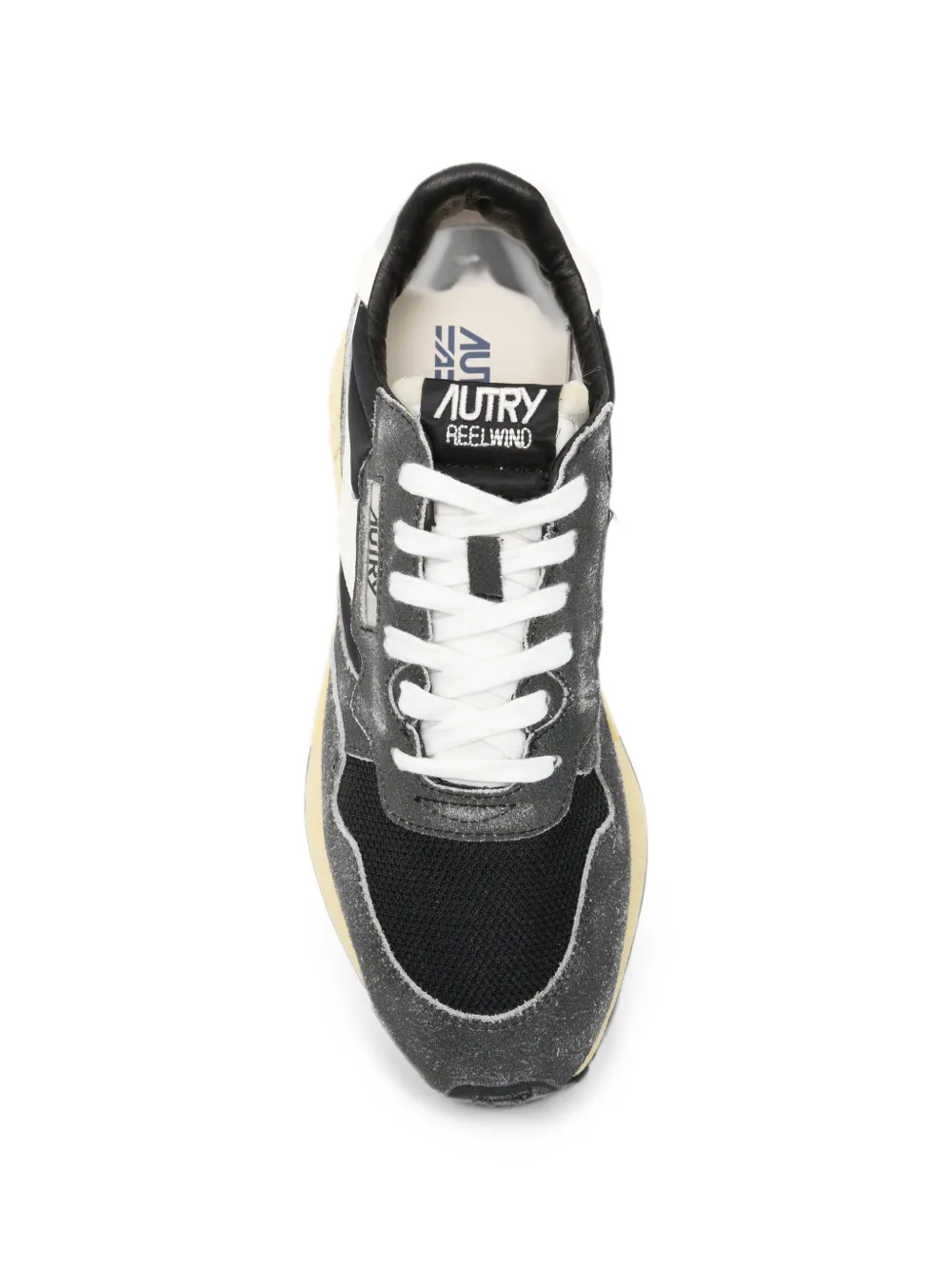 Autry Reelwind Low distressed mesh-panel sneakers Grijs