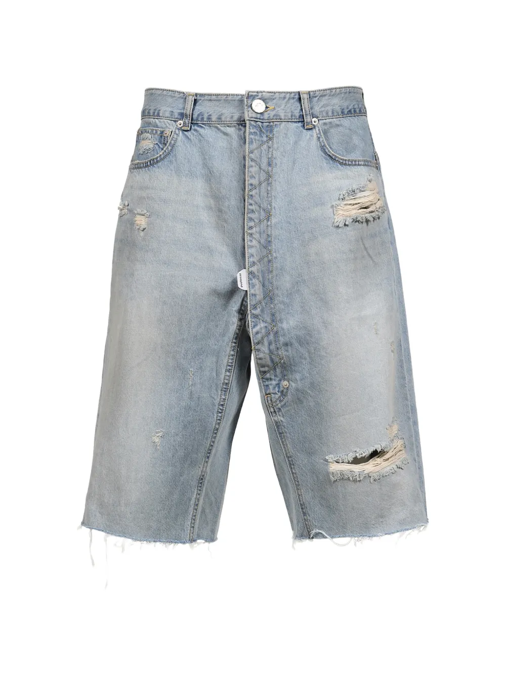 PROTOCOL INDEX distressed-finish denim shorts - Blau